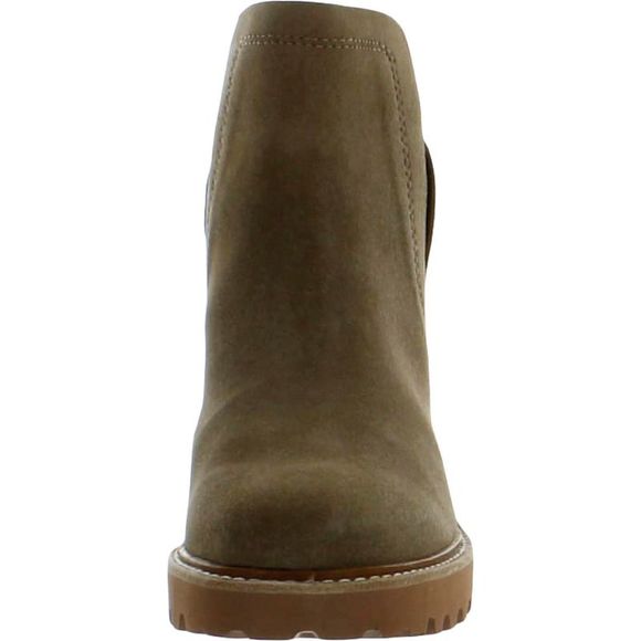 Dolce Vita Womens Huey Taupe Patent Lug Sole Booties Ankle Boots Shoes NWT - Picture 2 of 3